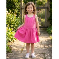GX582: Girls Pink Dress (1.5-12 Years)